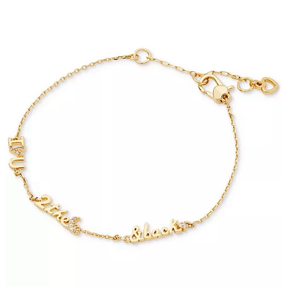 KATE SPADE • True Love I Love You To The Moon Gold Bracelet - Picture 1 of 5